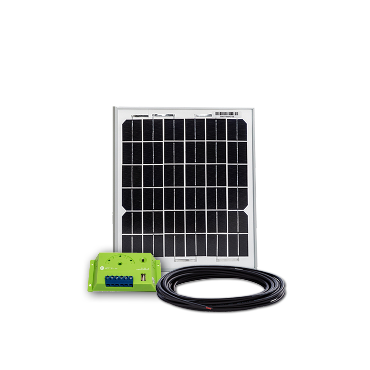 10W Solar Inselanlage Bausatz WATTSTUNDE® 10A Solar Laderegler PEKO10