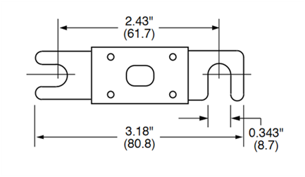 Victron Hochlast Sicherung CNN 325A/80V für Lynx shunt