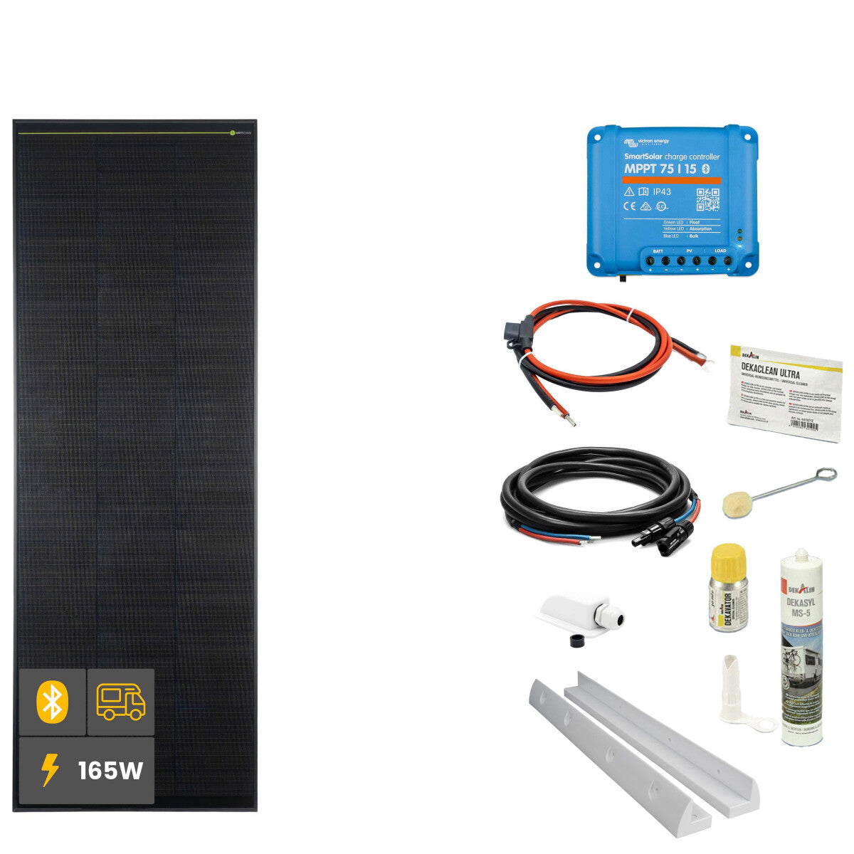 165 W SOLA Frame Black Wohnmobil Komplettset weiß