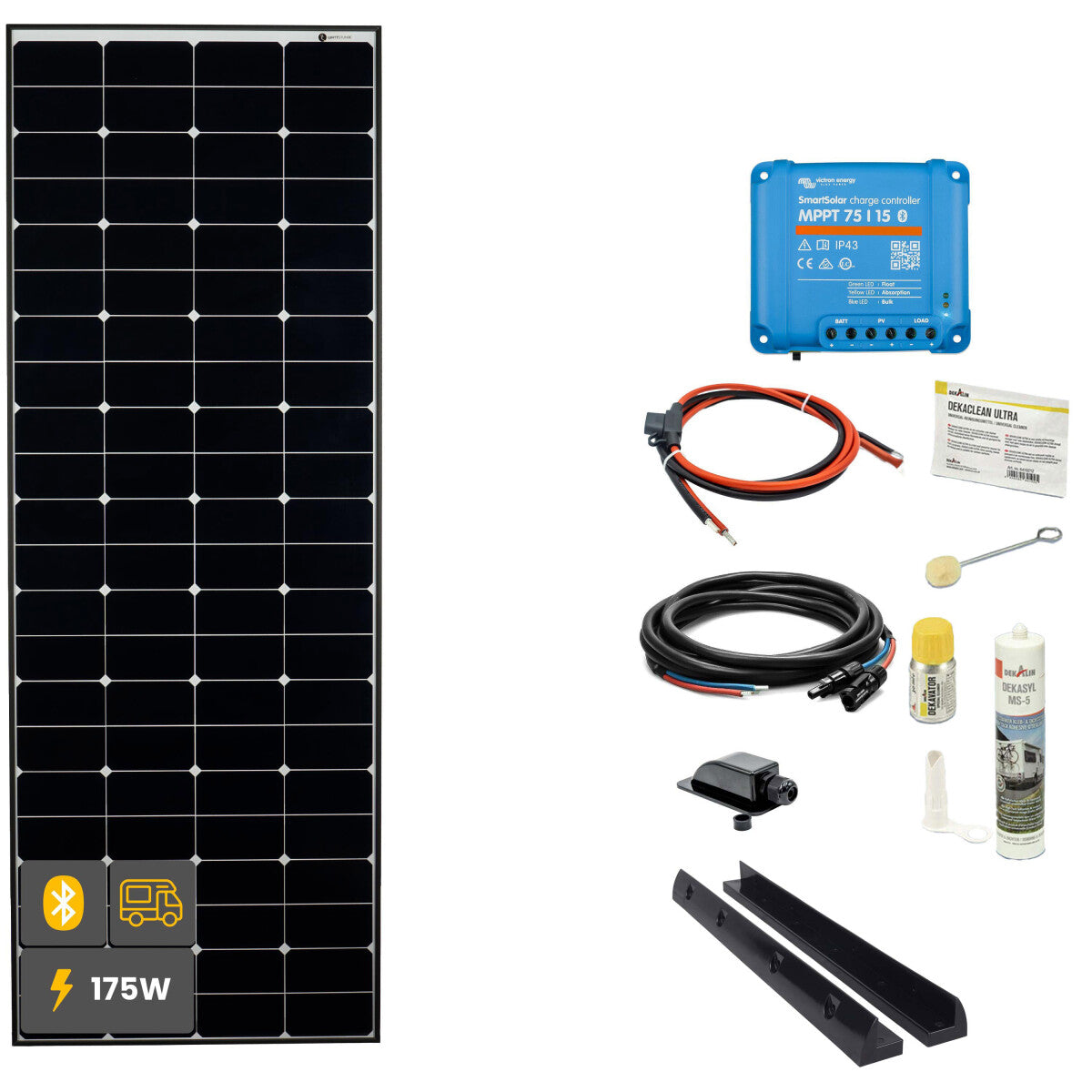 175 W SOLA Frame Daylight Wohnmobil Komplettset schwarz - 11-13002-01