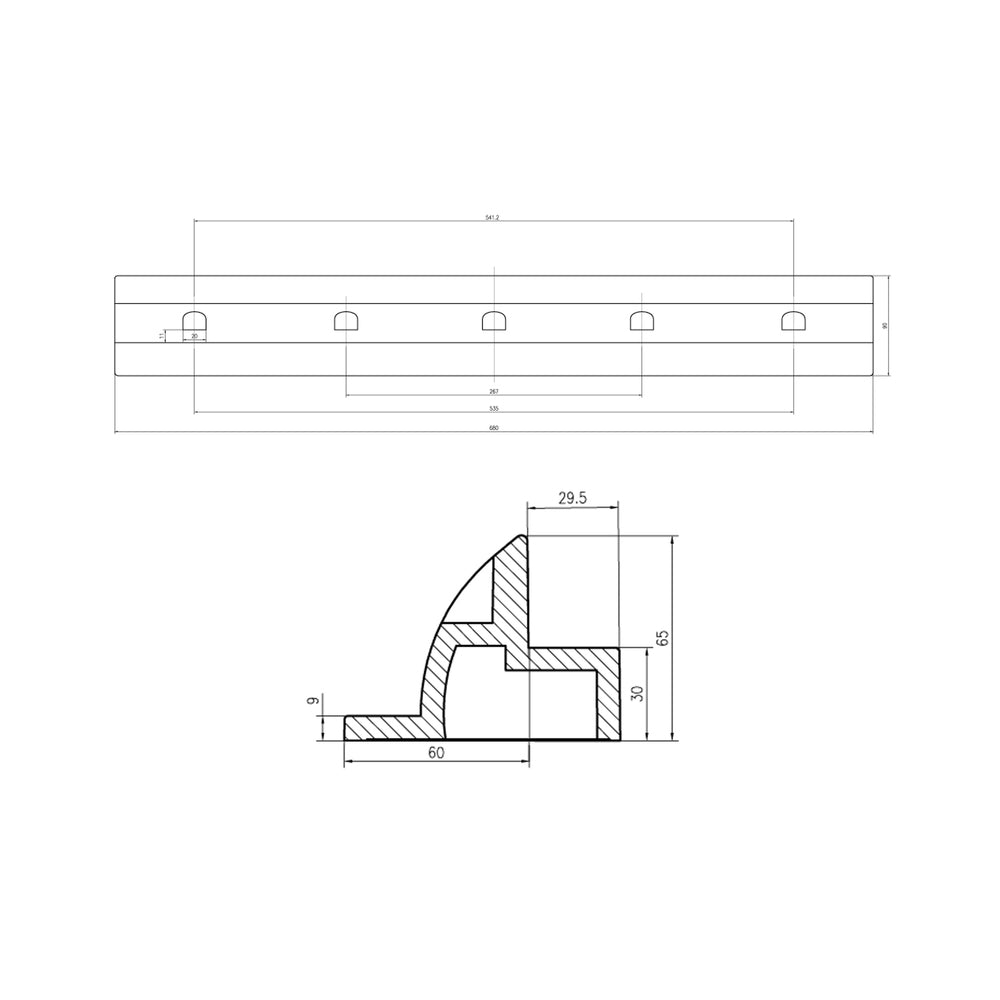 201-1111 - Solarmodul Halterung HXH68/W ASA Kunststoff weiß (4)