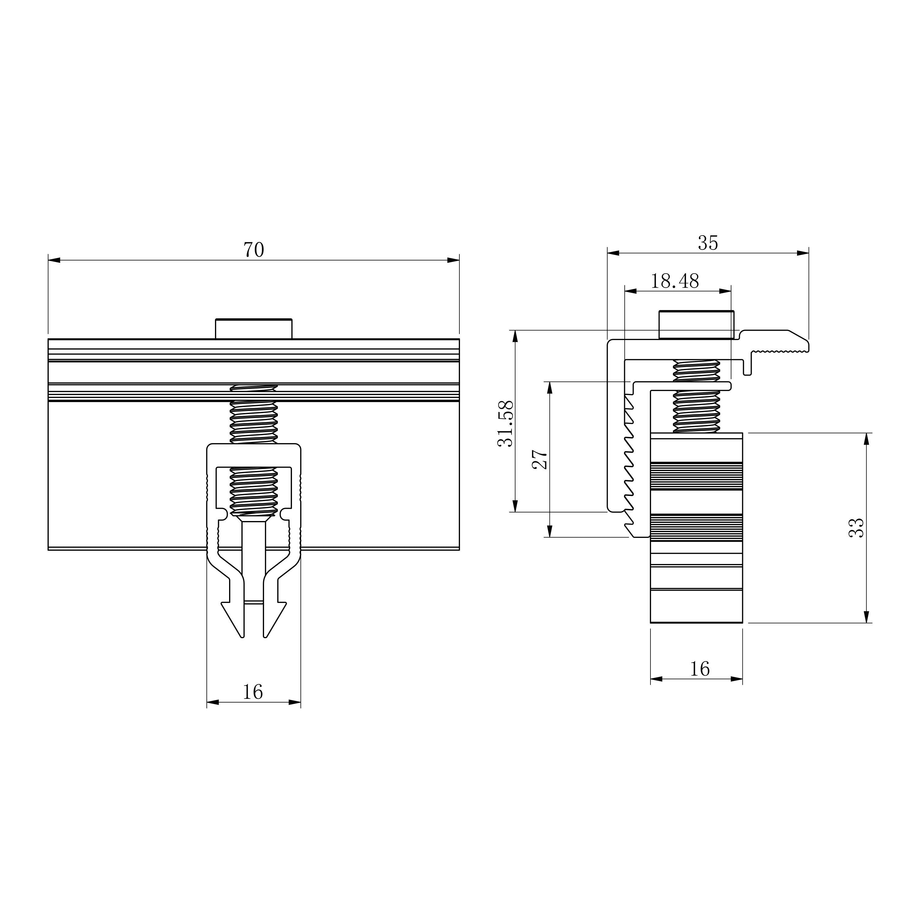 WATTSTUNDE® house roof bracket end clamps + caps