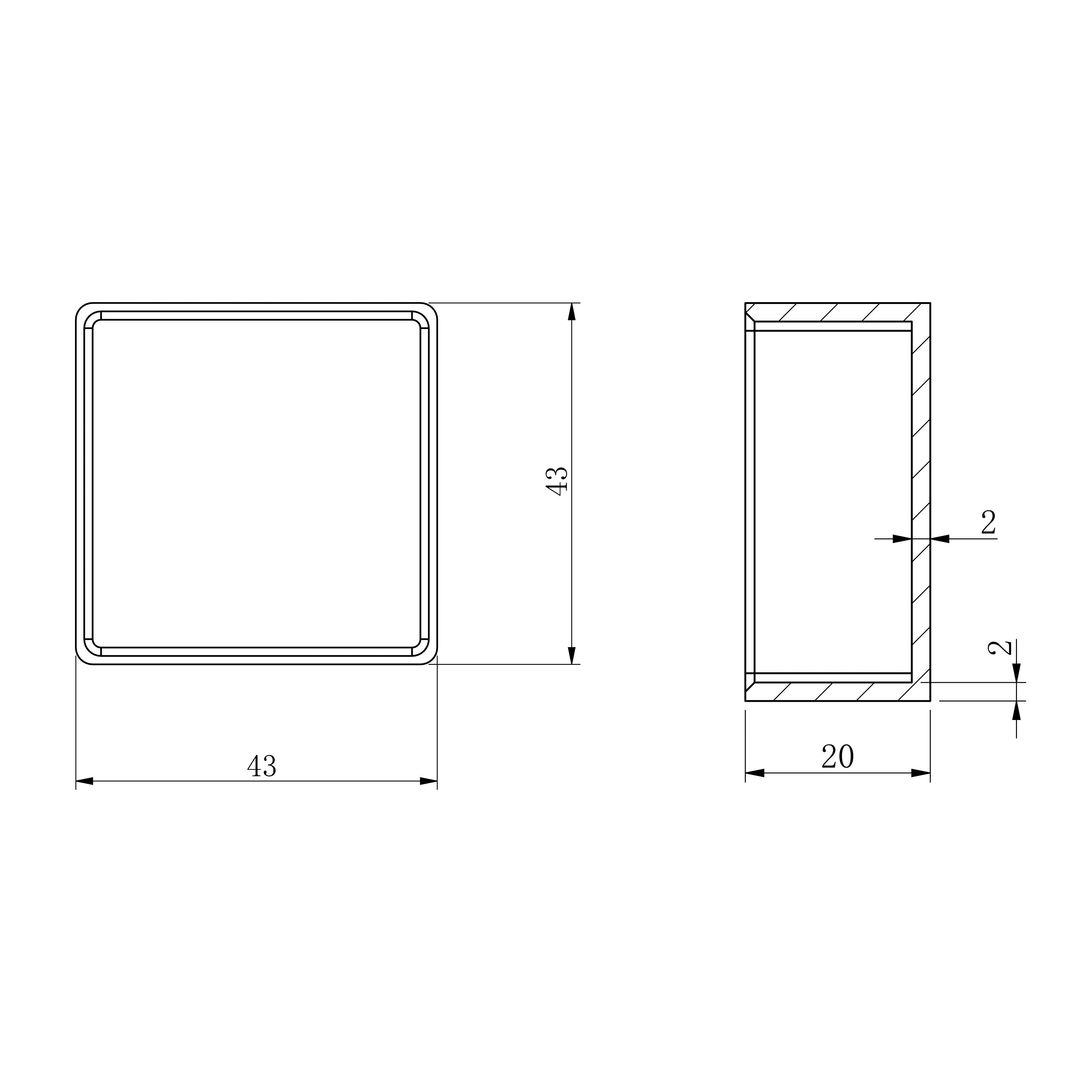 WATTSTUNDE® house roof bracket end clamps + caps