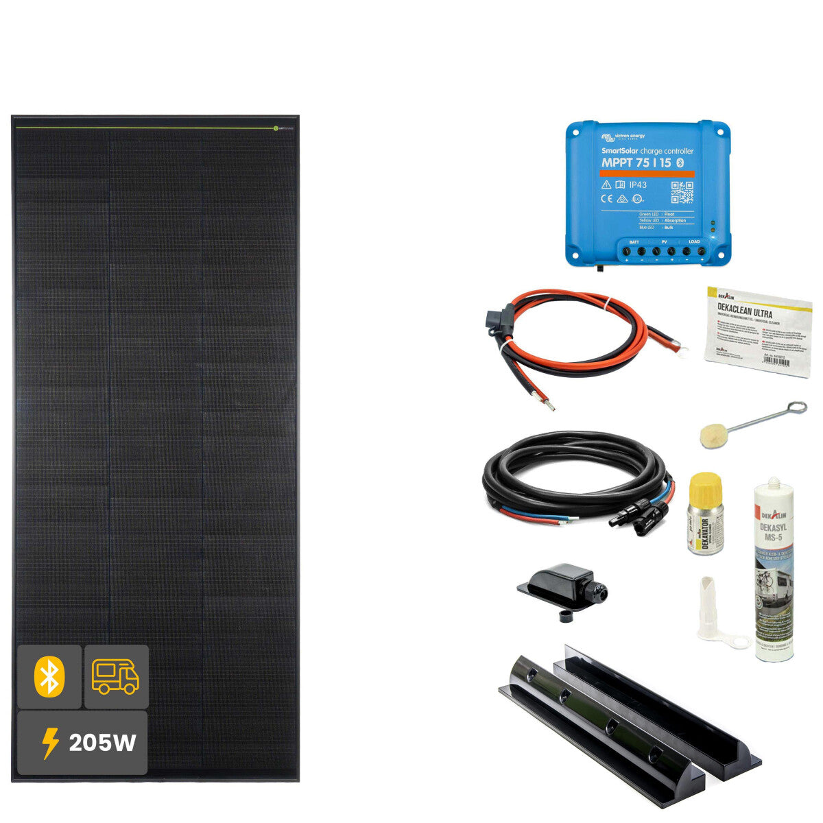 205 W SOLA Frame Black Wohnmobil Komplettset schwarz - 11-12003-01 Inkl. 0% MwSt. gemäß §12 Abs.3 UstG.