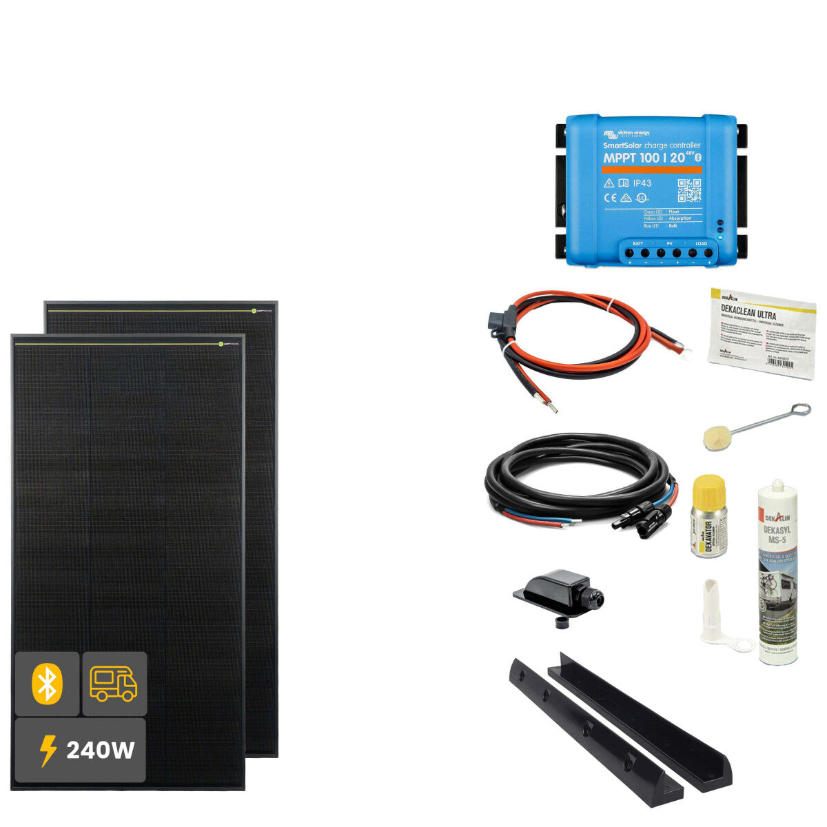 240 W SOLA Frame Black Wohnmobil Komplettset schwarz