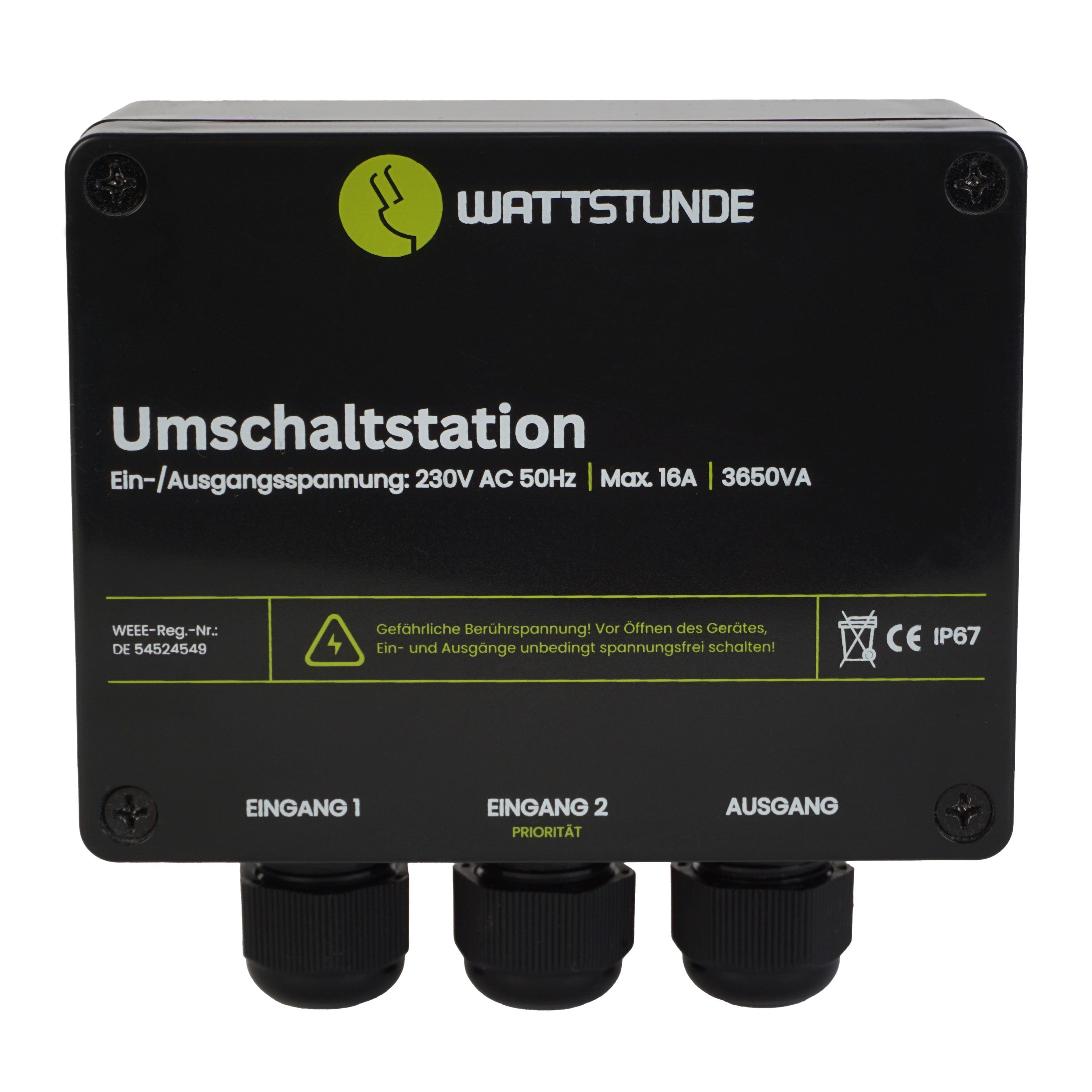 WATTSTUNDE® NVS Umschaltstation 16A Netzvorrangschaltung