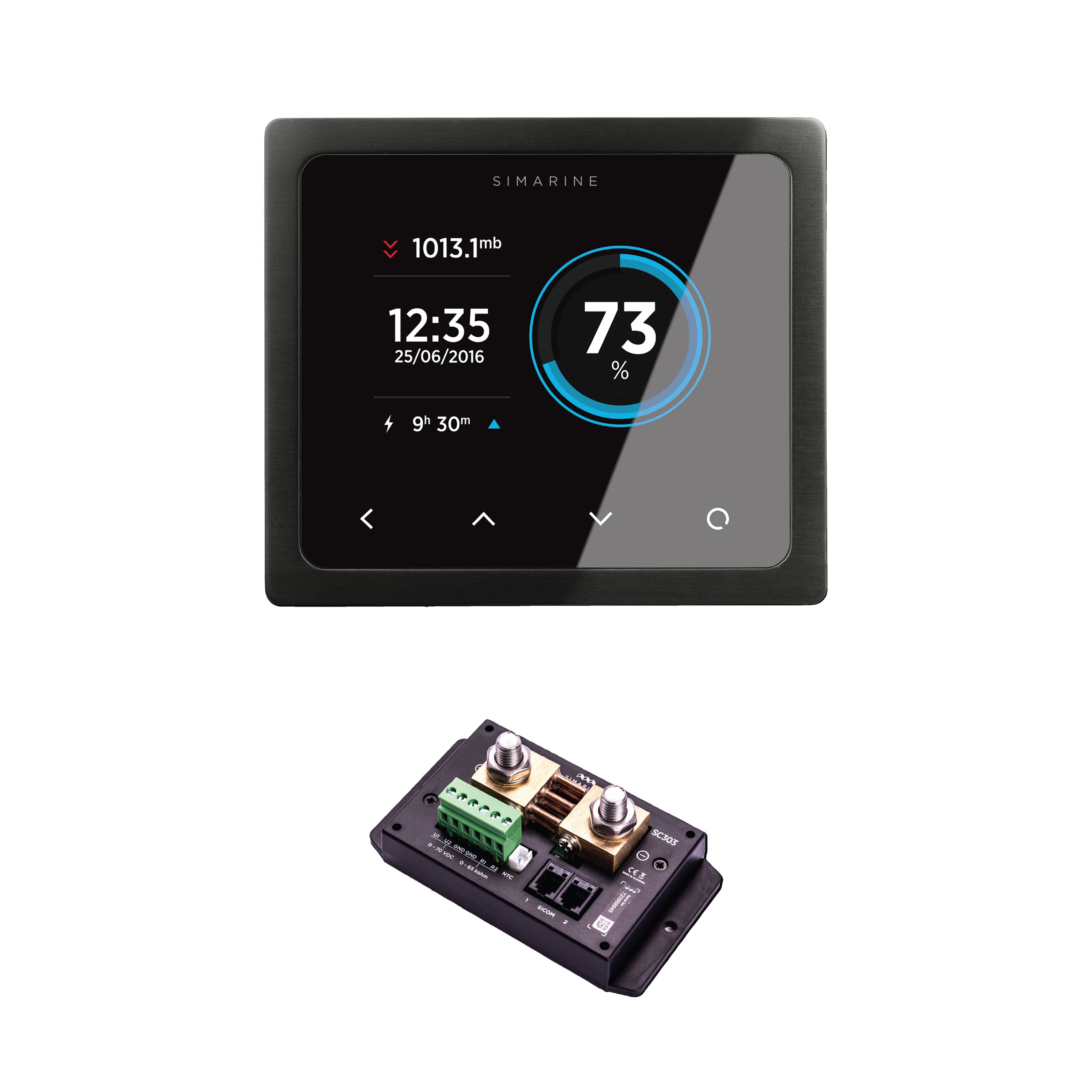 Simarine PICO One Set Rev2 - Batteriemonitor und Shunt Schwarz