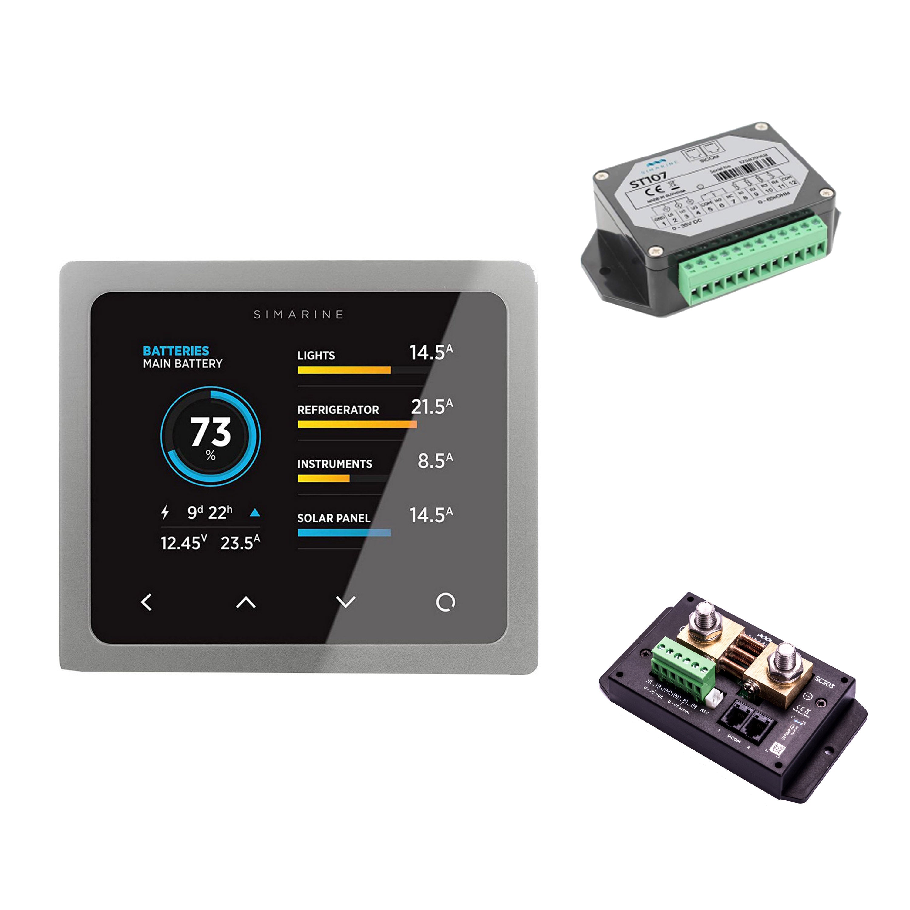 Simarine PICO Blue Set Rev23 - Silber ohne Einbaurahmen