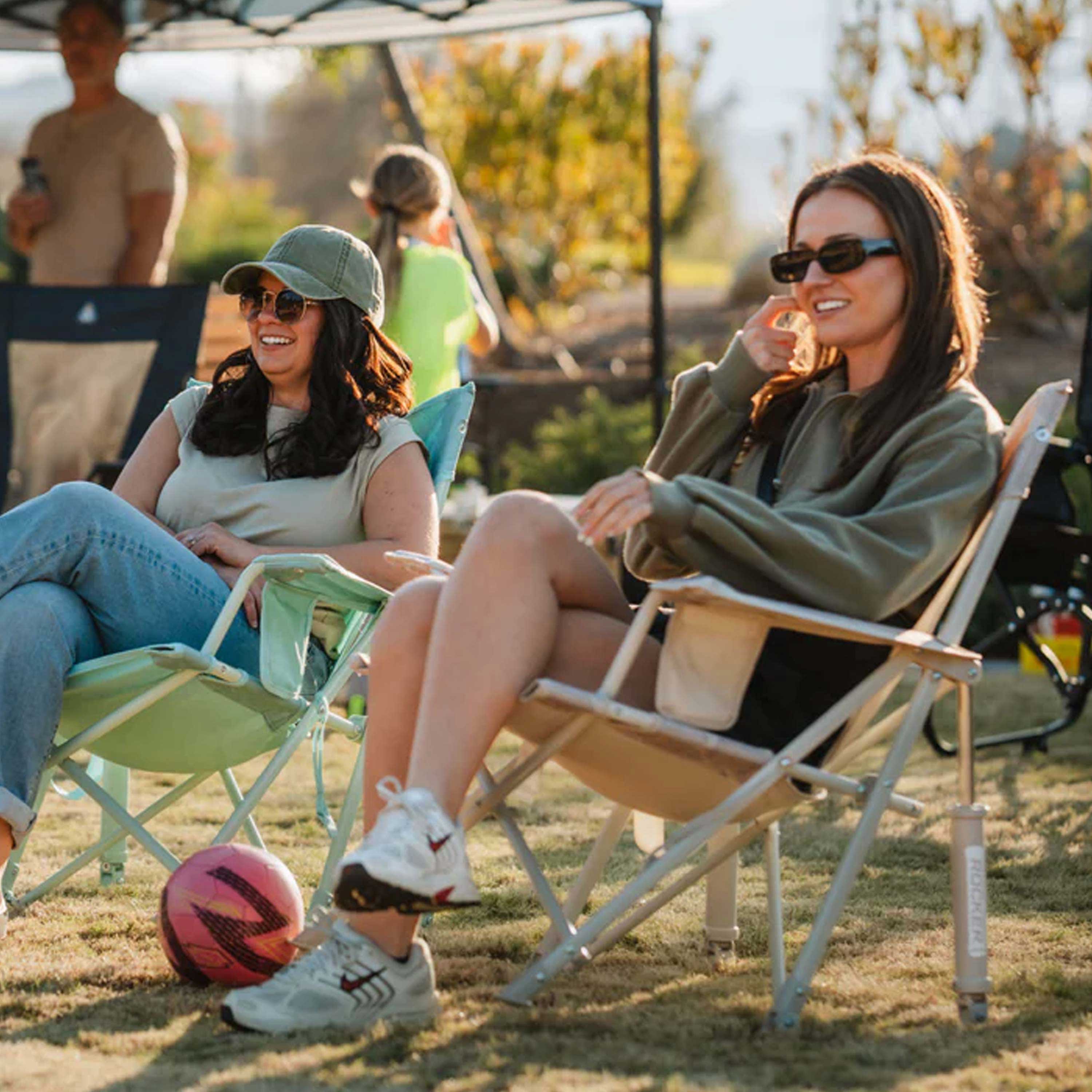 GCI Outdoor Kickback Rocker Campingstuhl Heathered Pewter