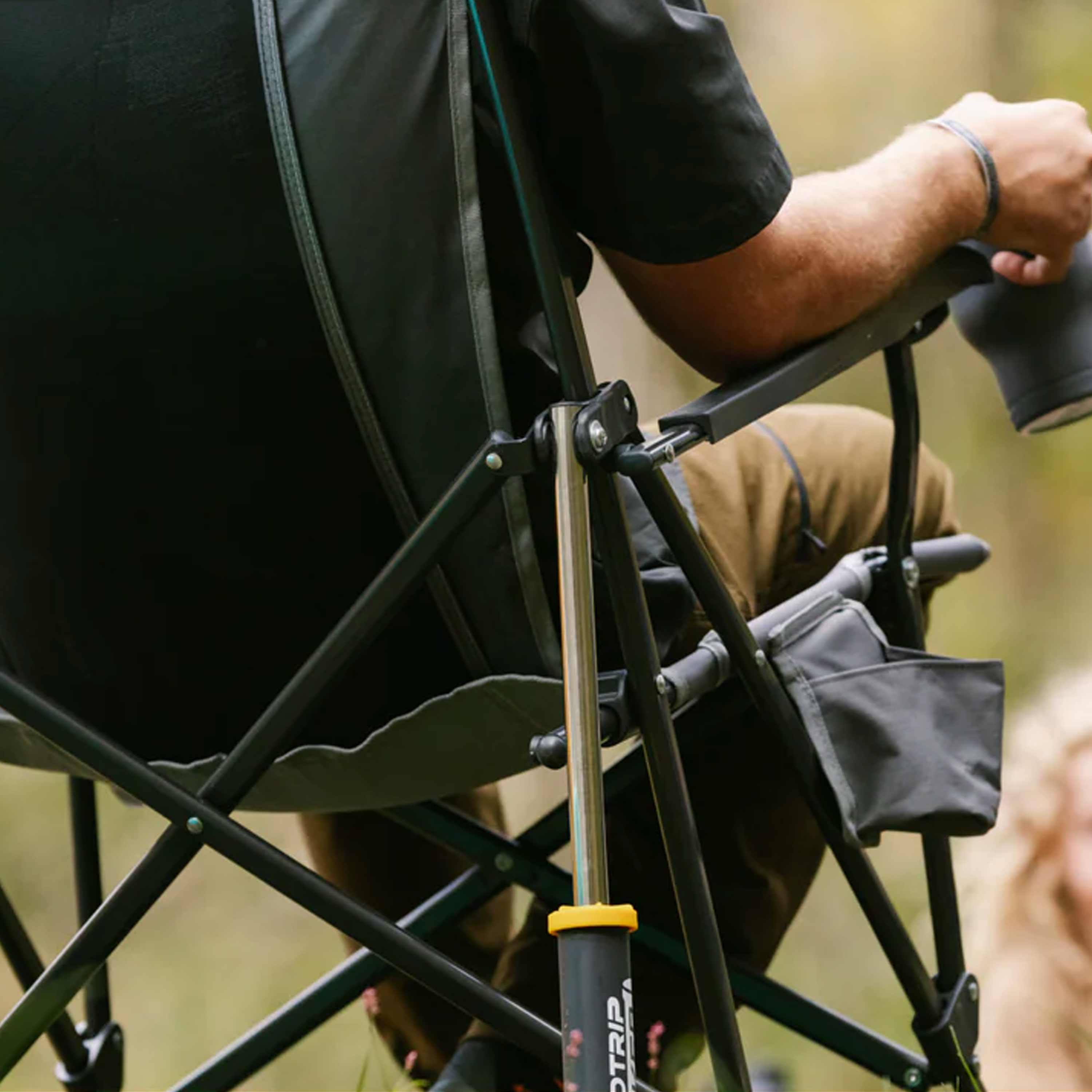 GCI Outdoor RoadTrip Rocker Camping Chair Dark Charcoal
