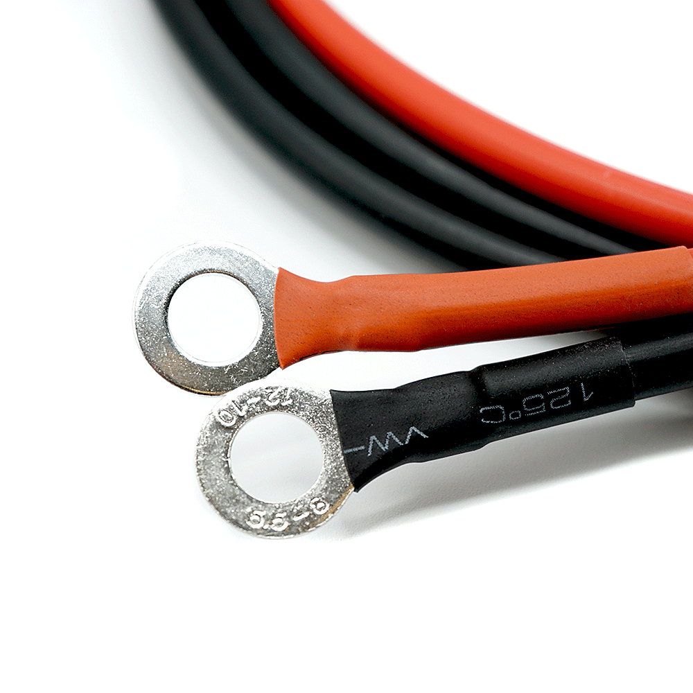 401-50001 - Sicherungskabel (mit Sicherung 20 A) 2 x 4 mm² M8/Aderendhülse 1,5 m rot/schwarz (1)