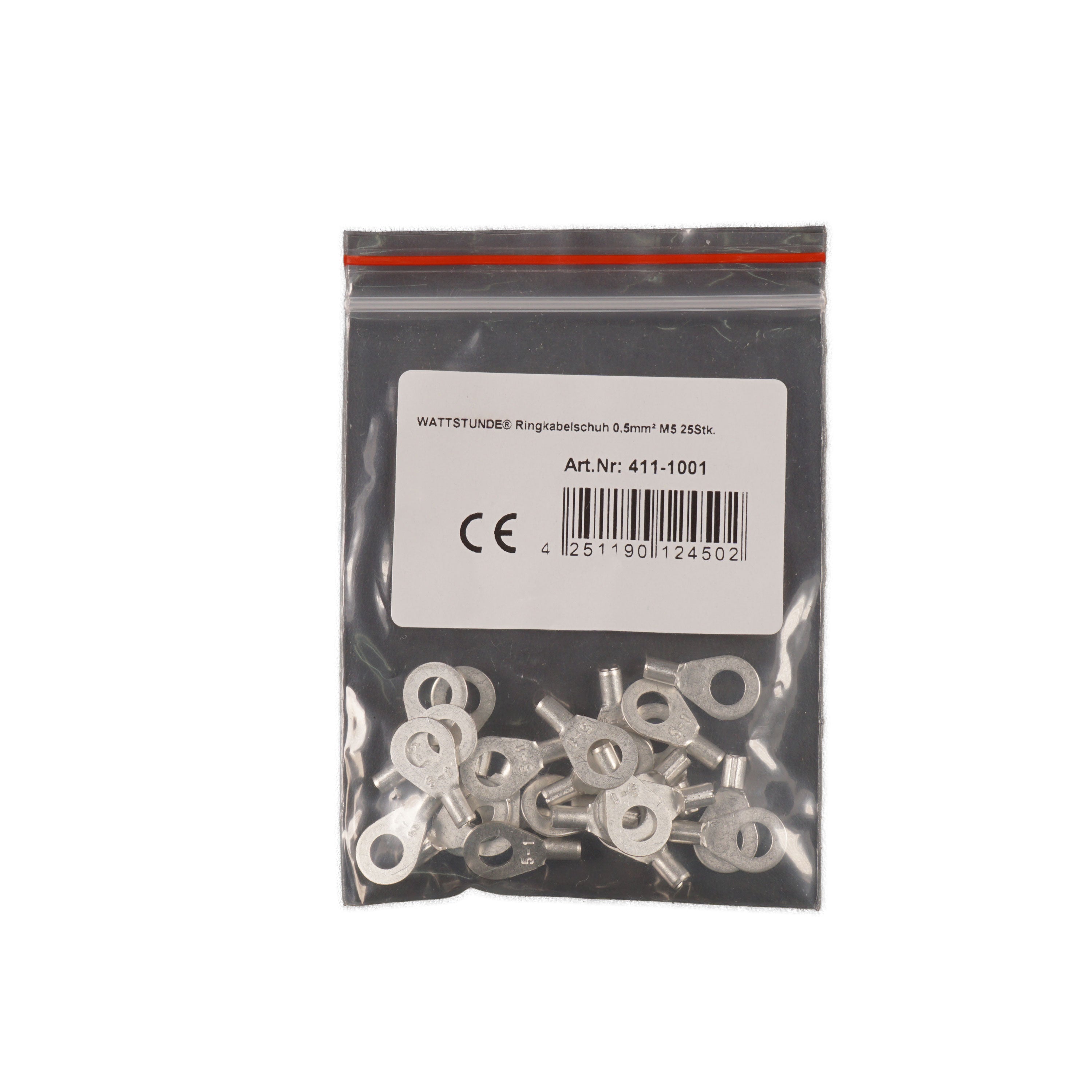 WATTSTUNDE® Ringkabelschuh 0,5 mm² M5 25 Stk.