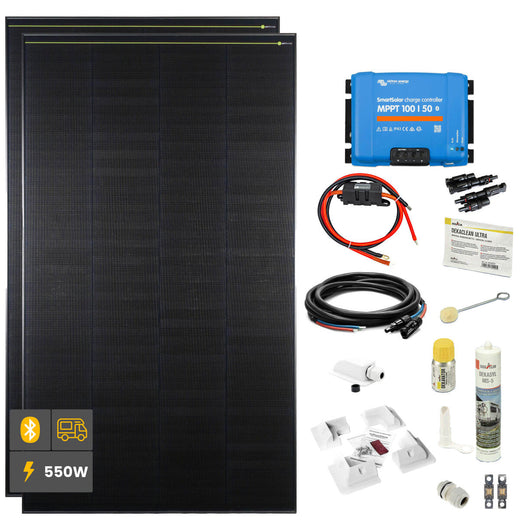 550 W SOLA Frame Black Wohnmobil Komplettset weiß