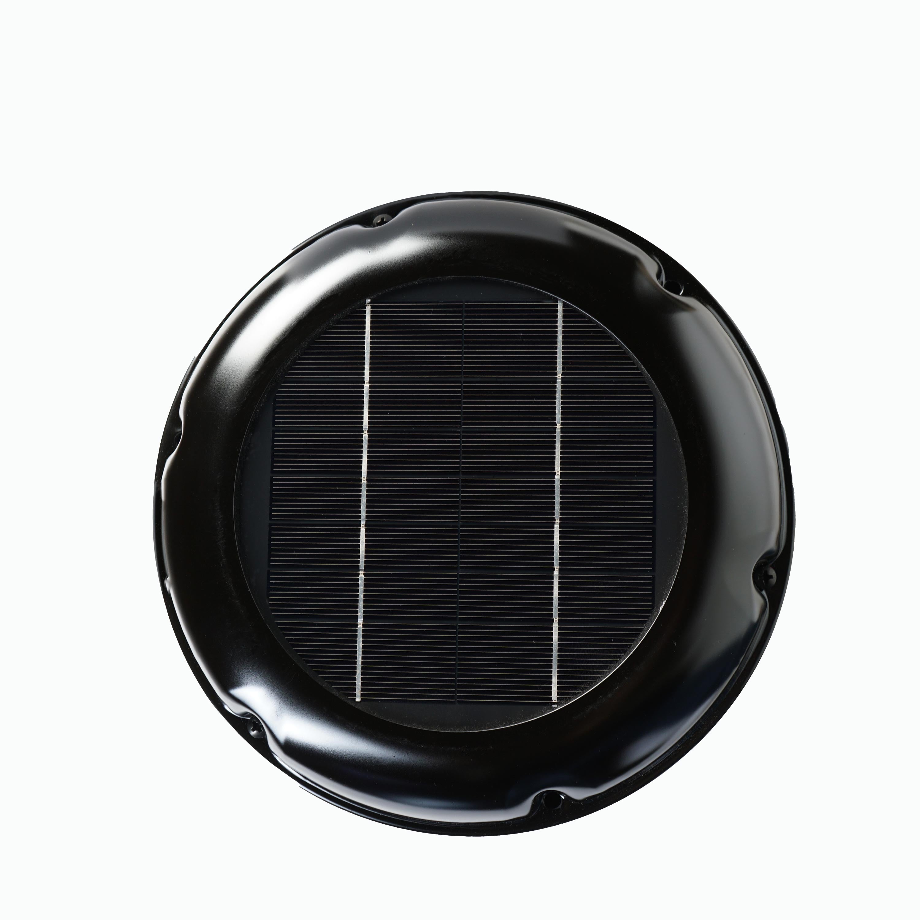 WATTSTUNDE® AERO Solarlüfter mit Akku rund, schwarz