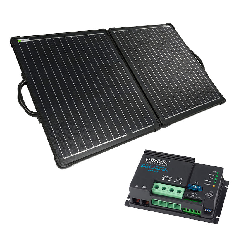 WATTSTUNDE 100W ULTRA LIGHT Solarkoffer WS100SUL mit Votronic MPP170 CI Laderegler