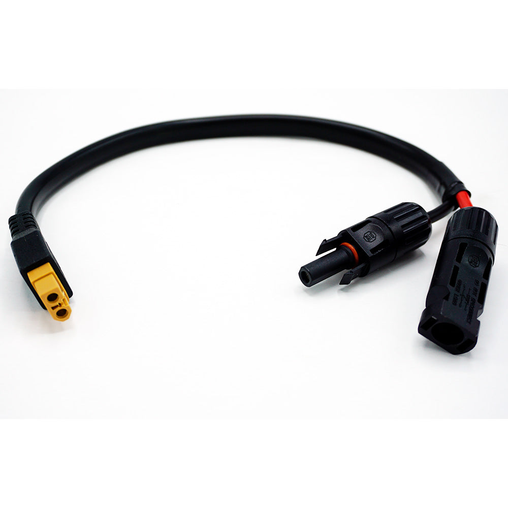 WATTSTUNDE® Adapterkabel (2x)4mm² Typ-MC4/XT60 weiblich 3Pin 30cm schwarz