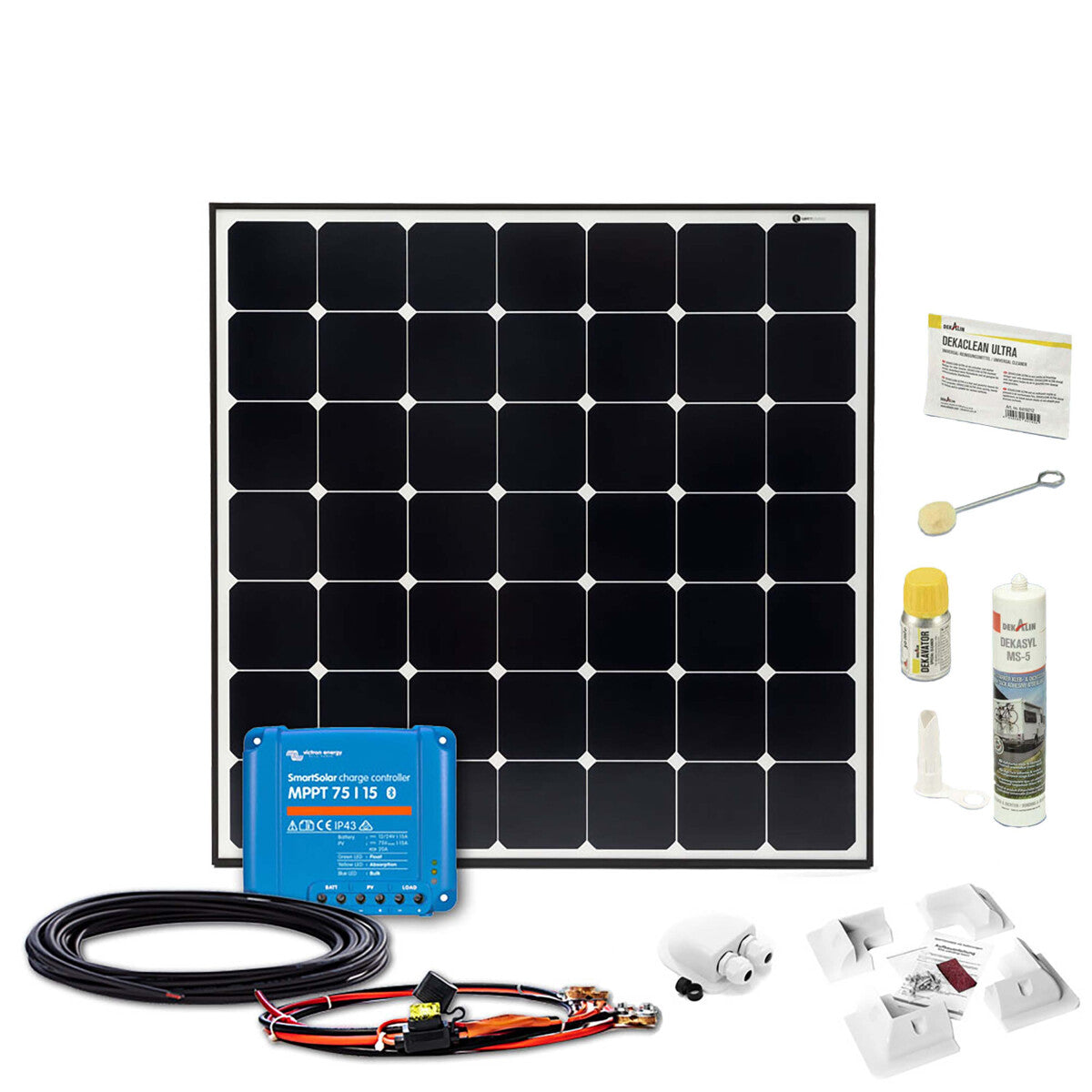 DAYLIGHT Sunpower 190Wp Wohnmobil Solaranlage DLS190 Victron SmartSolar 75/15