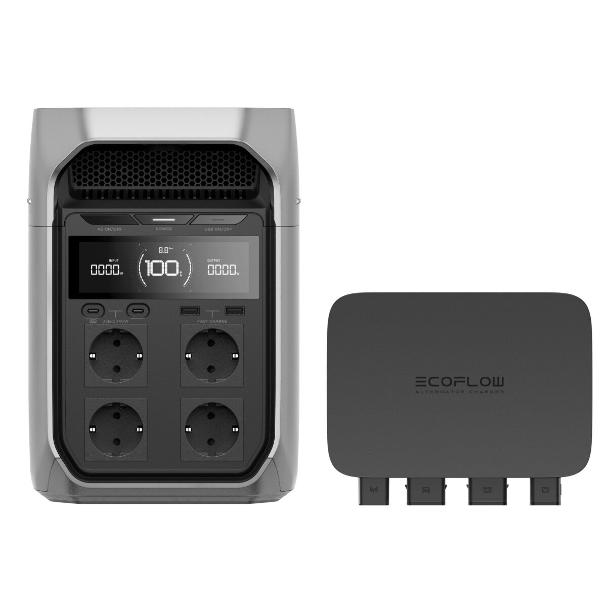 EcoFlow 800 W battery charger with Delta 3 Plus power station in a set - 305-24810-05 Incl. 0% VAT according to §12 para. 3 UStG.