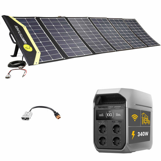 EcoFlow DELTA 3 Plus Powerstation Bundle mit WATTSTUNDE SunFolder Solartasche 340 W