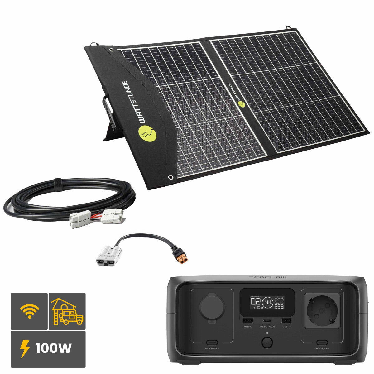 EcoFlow River 3 Powerstation Bundle mit SOLA Ease 100 W SunFolder Solartasche