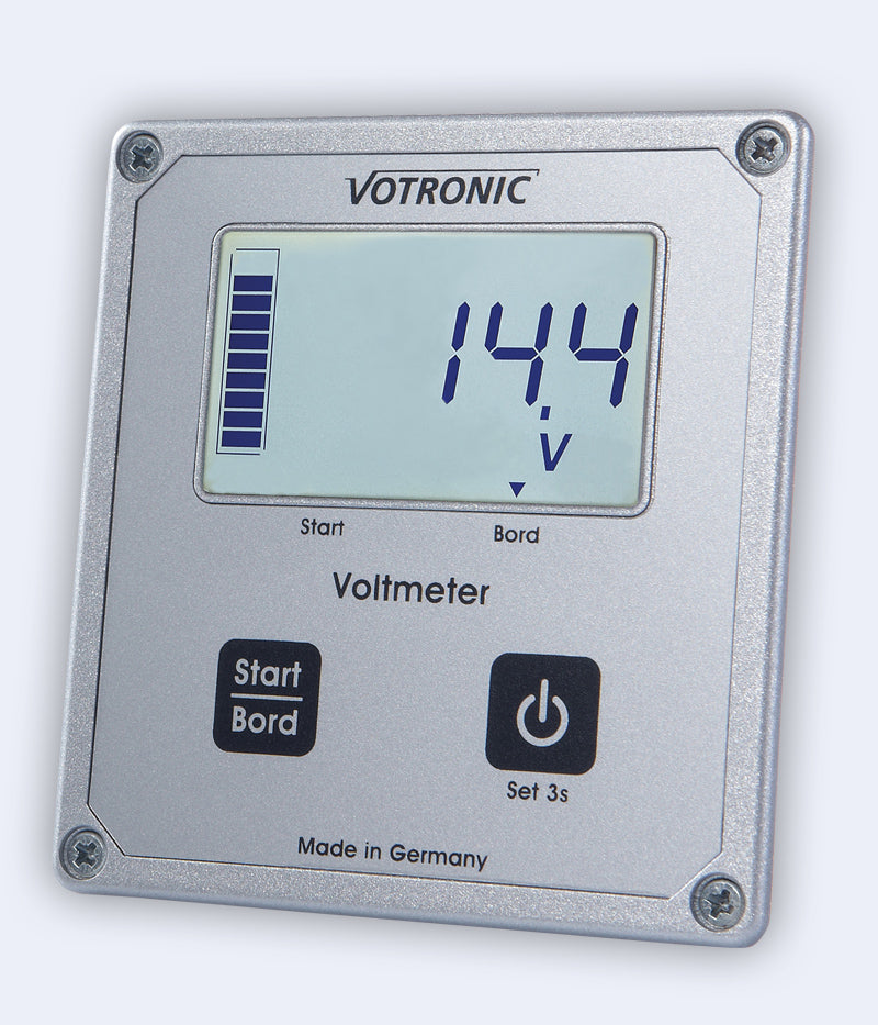 Produktbild von DollaTek Digitalvoltmeter DC 8–16 V – LED-Anzeige Rot, ±0,2% Genauigkeit, Für 12V Motorrad, Auto & Batterieüberwachung