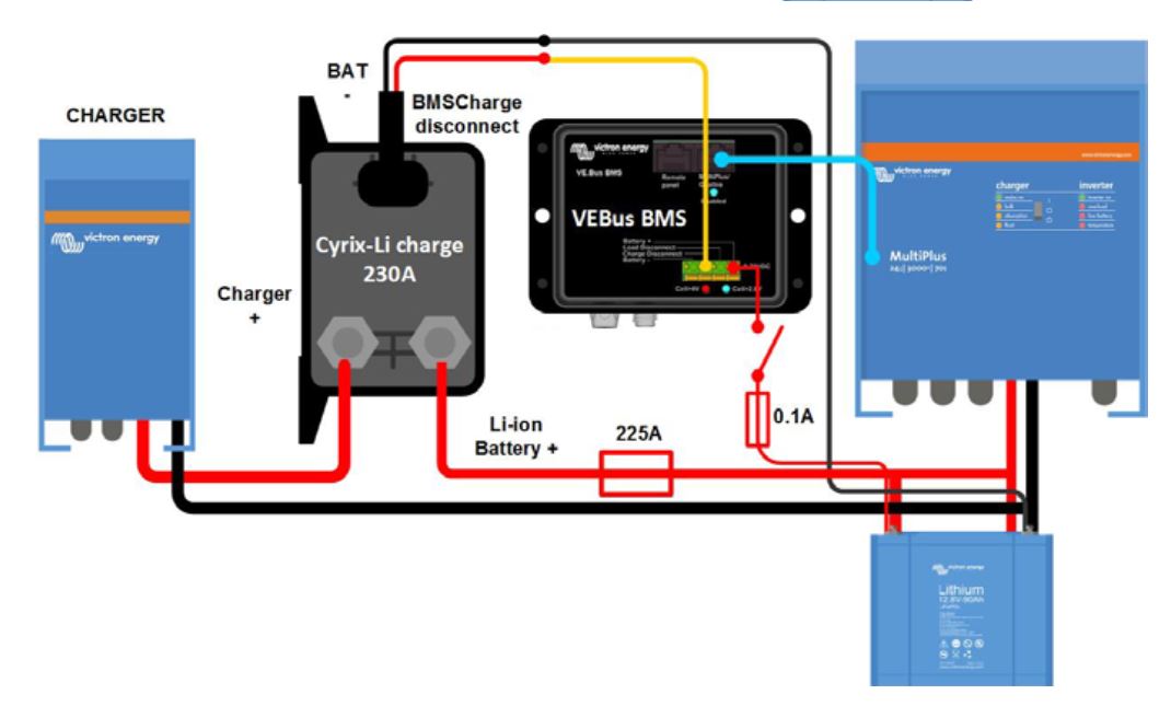 Victron Cyrix Li-charge 12/24V 230A battery coupler relay battery protection lithium
