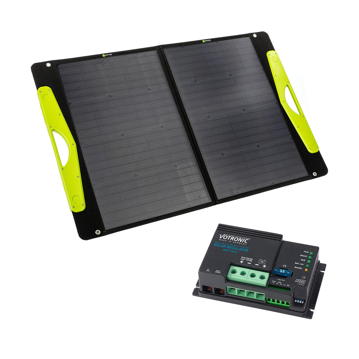 WATTSTUNDE® 100W SolarBuddy Solartasche WS100SB mit Votronic MPP170 CI Laderegler