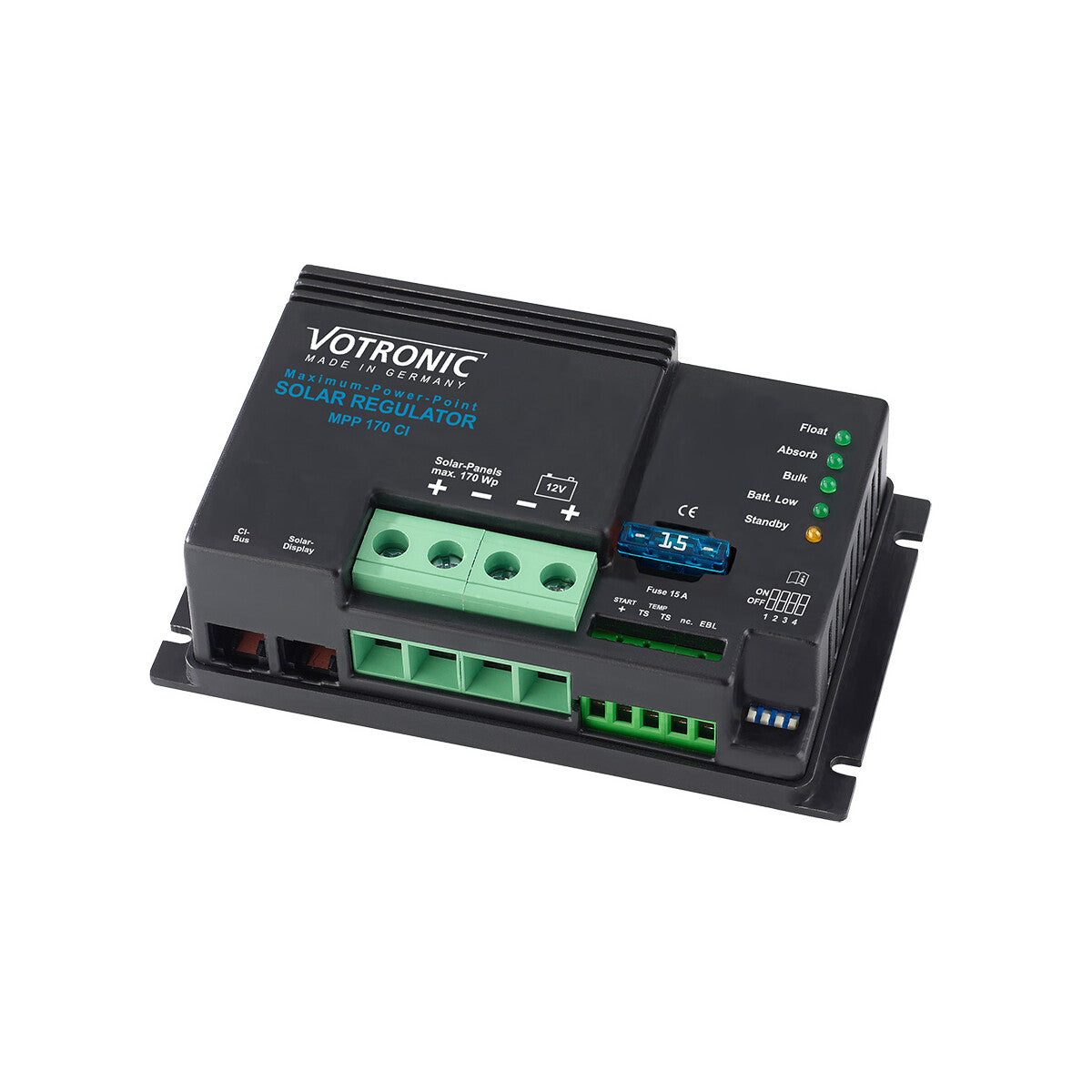 WATTSTUNDE 100W ULTRA LIGHT Solarkoffer WS100SUL mit Votronic MPP170 CI Laderegler - 101-50110-002