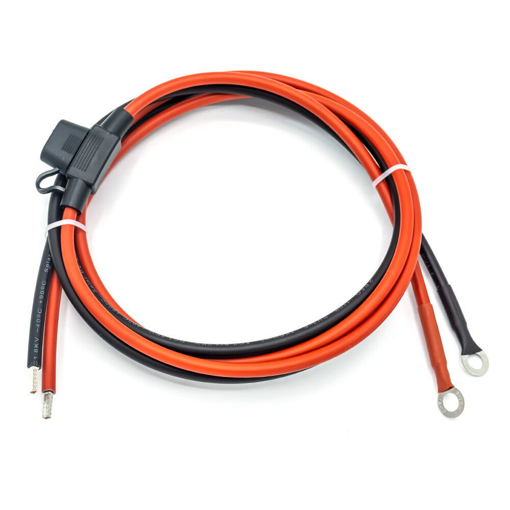 WATTSTUNDE® 4 mm² Batterieanschlußkabel BAKA20 mit 20 A Sicherung und Polklemmen im Set