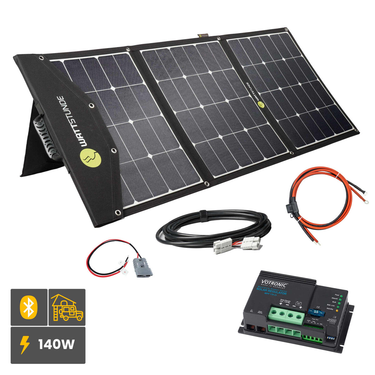 WATTSTUNDE® SOLA Ease 140Wp Solartasche Variationsset Votronic MPP170 CI Ja - 101-1514-006