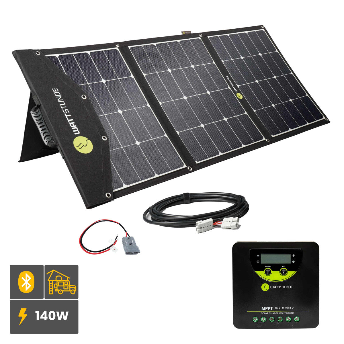 WATTSTUNDE® SOLA Ease 140Wp Solartasche Variationsset WLR-BT 20.90 MPPT Nein - 101-1514-003