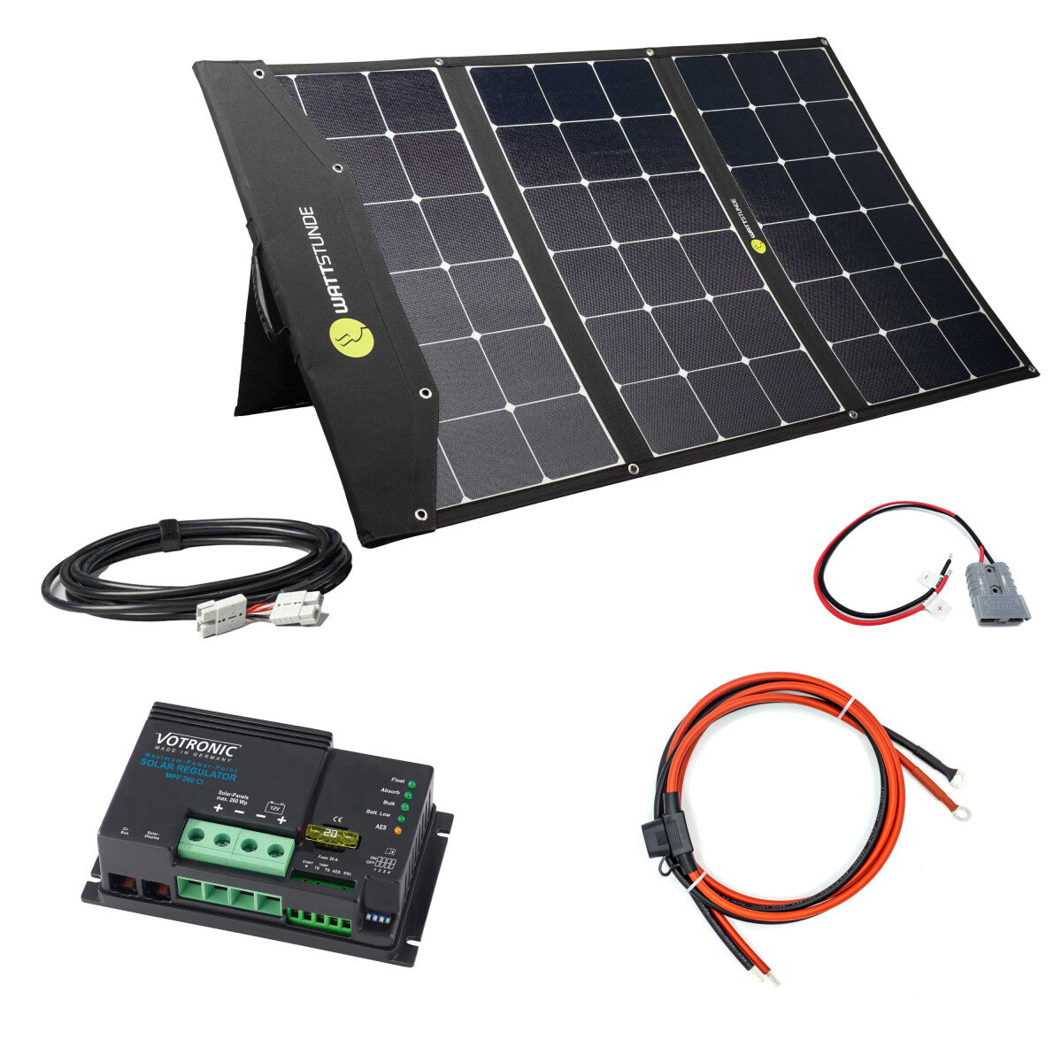 WATTSTUNDE® SOLA Ease 200W-HV SunFolder Solartasche Variationsset Votronic MPP260 Ja - 101-10204-05 Inkl. 0% MwSt. gemäß §12 Abs.3 UstG.