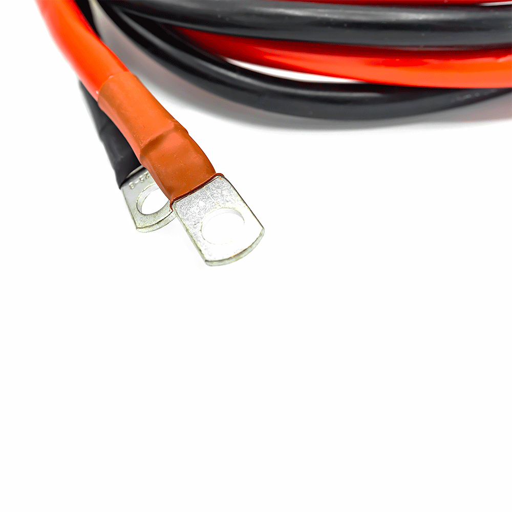 WATTSTUNDE® Sicherungskabel (mit Sicherungshalter) 2x16mm² M8/Aderendhülse 2m rot/schwarz