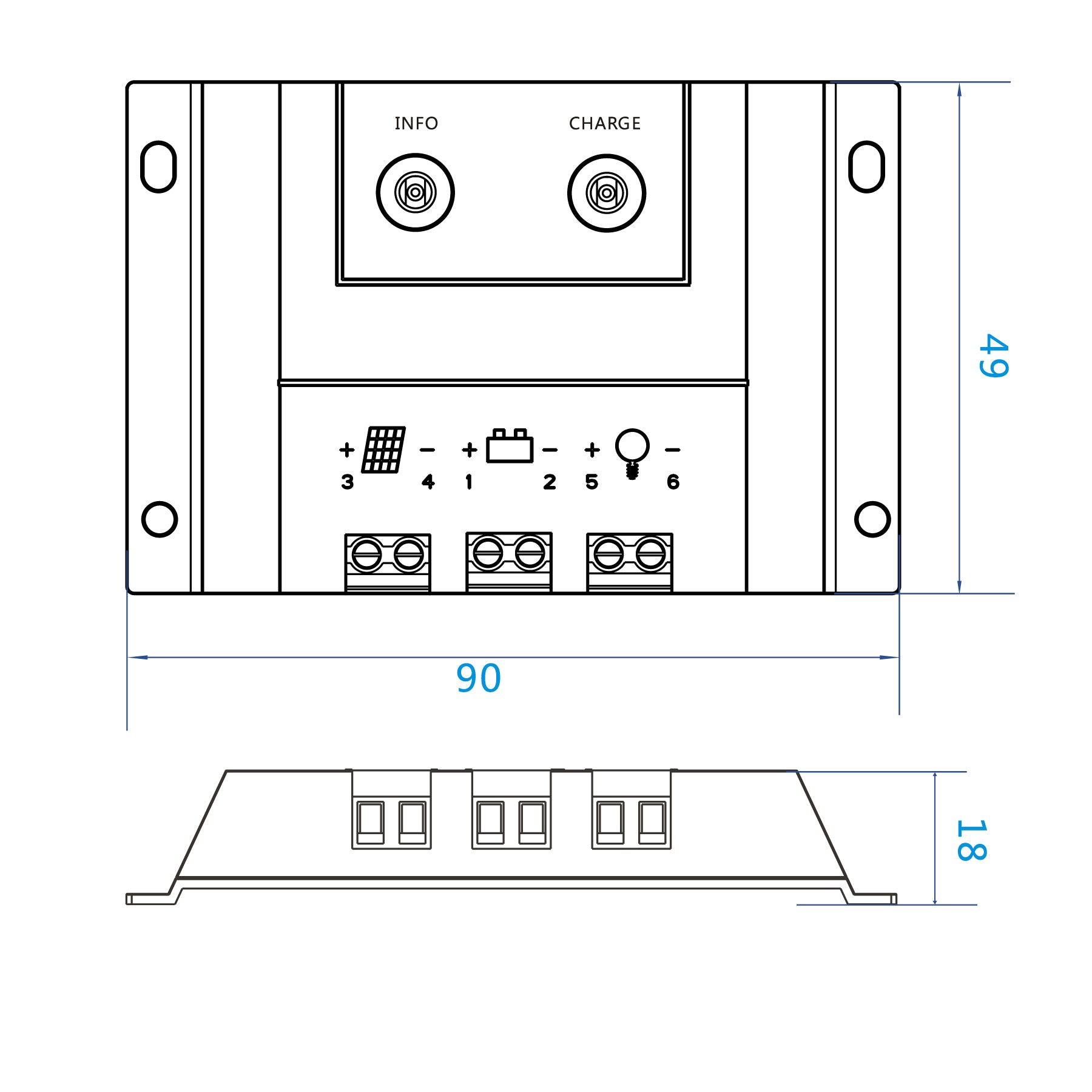 WATTSTUNDE® PEKO 03 Solar Laderegler 3A