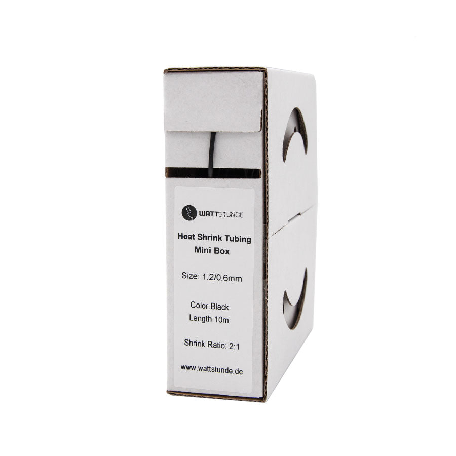 WATTSTUNDE® Heat shrink tubing 2:1 Box 1.2/0.6 black