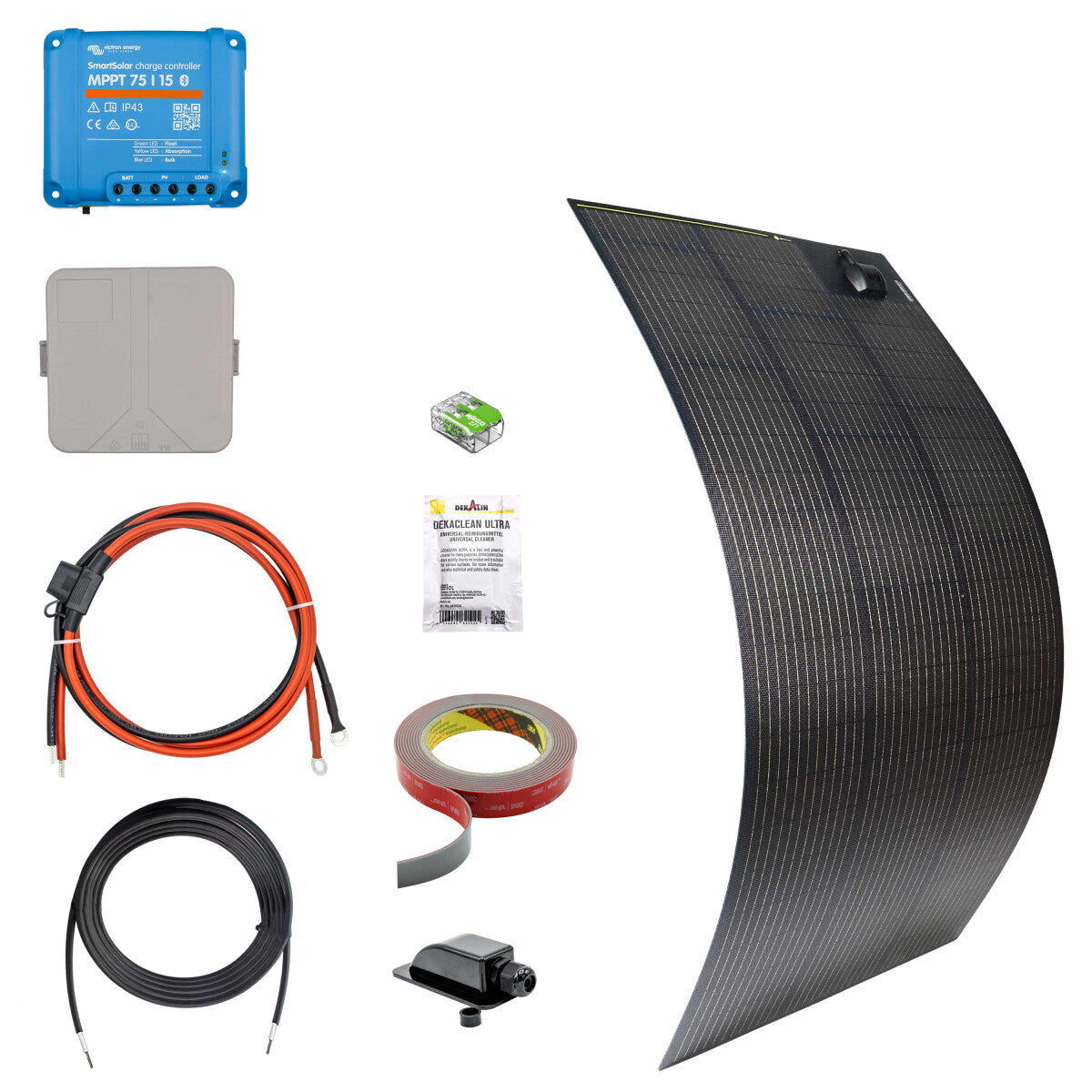 150 W SOLA Flex Mono Wohnmobil Solaranlage Komplettset