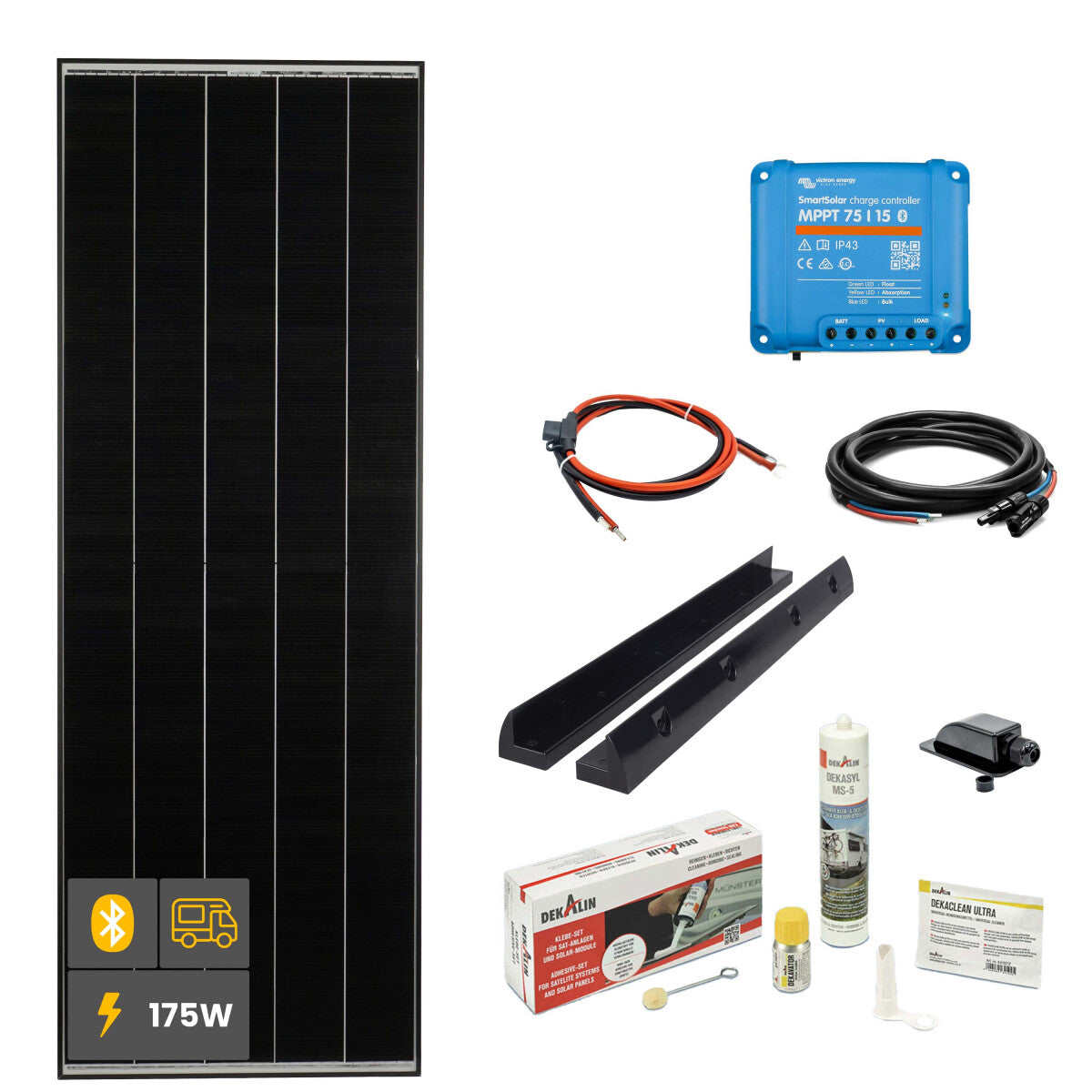 175 W SOLA Frame Black Wohnmobil Komplettset schwarz - 11-12010-01