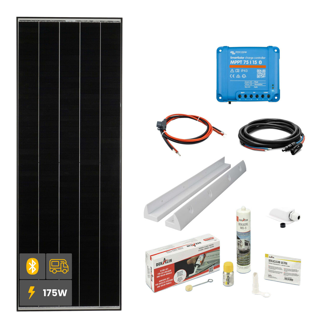 175 W SOLA Frame Black Wohnmobil Komplettset weiß