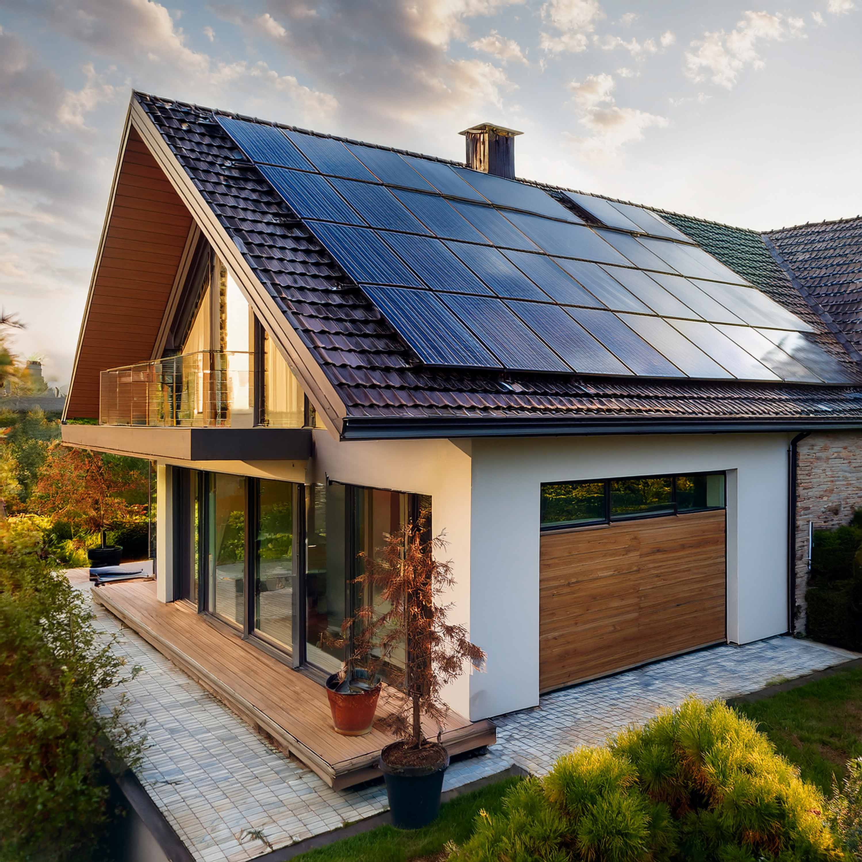 2000 W EcoFlow STREAM Ultra X Balkonkraftwerk | Set mit Hausdachhalterungen für Ziegeldächer, 4x 500 W DAH bifacial Solarmodul und 3,84 kWh Speicher