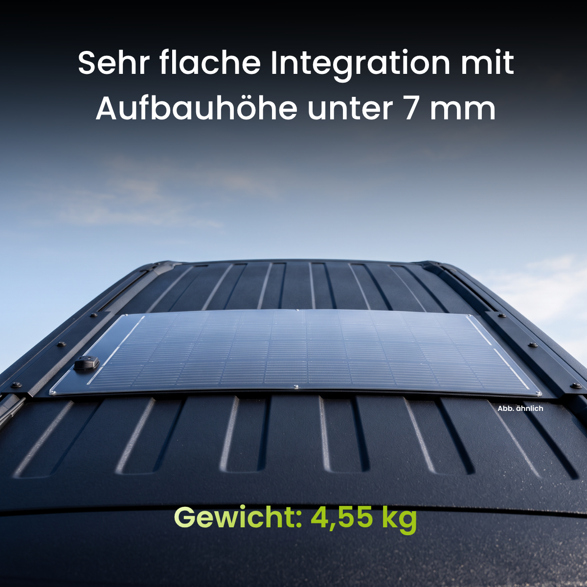 270 Wp Solarmodul-Set mit Halteplatte für VW California und SOLA Flex 135 Wp Solarmodul