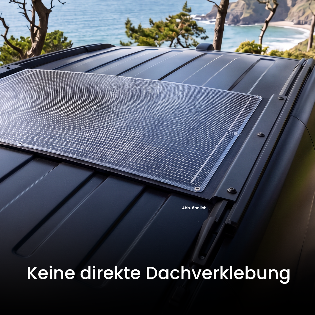270 Wp Solarmodul-Set mit Halteplatte für VW California und SOLA Flex 135 Wp Solarmodul