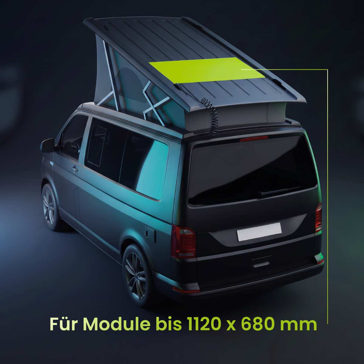 270 Wp Solarmodul-Set mit Halteplatte für VW California und SOLA Flex 135 Wp Solarmodul