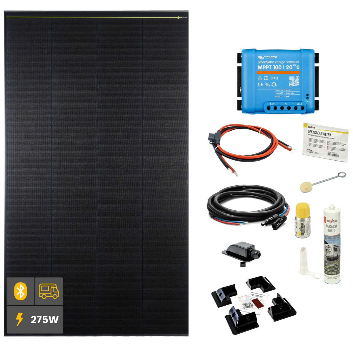 275 W SOLA Frame Black Wohnmobil Komplettset schwarz - 11-12005-01