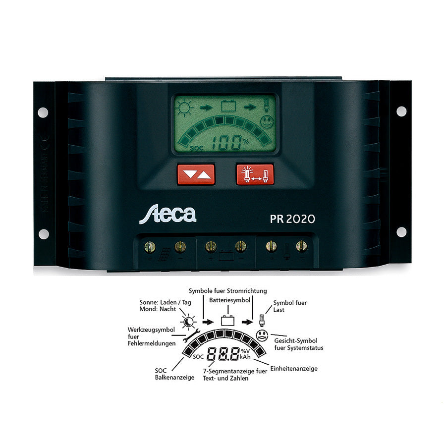 Steca PR2020 (IP65) Solar Laderegler 20A 12V / 24V Wetterfest