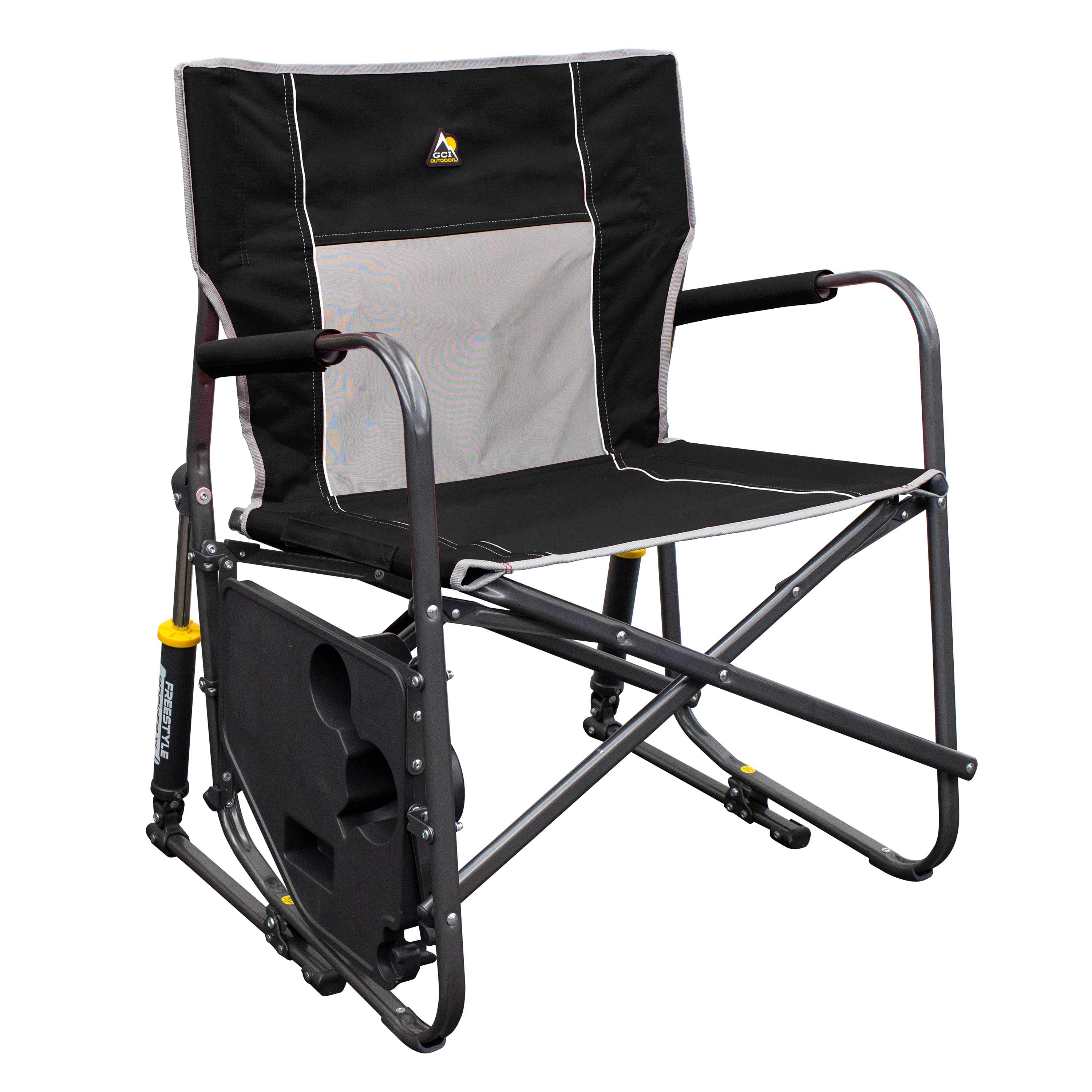 GCI Outdoor Freestyle Rocker XL Campingstuhl mit Seitentisch Black
