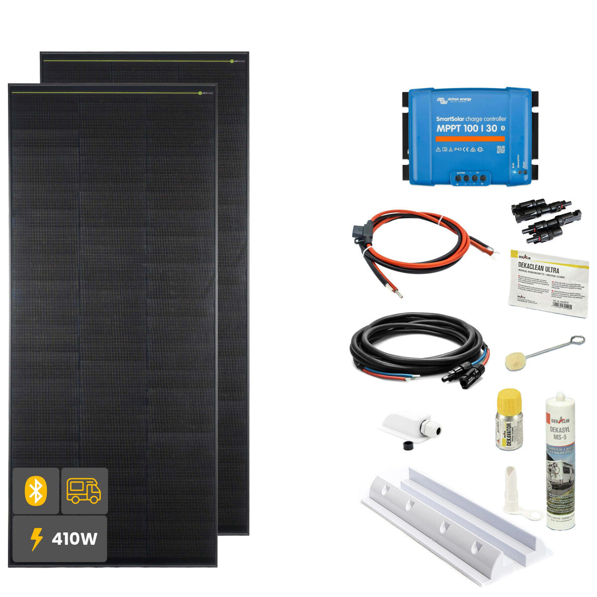 410 W SOLA Frame Black Wohnmobil Komplettset weiß - 11-12007-02 Inkl. 0% MwSt. gemäß §12 Abs.3 UstG.