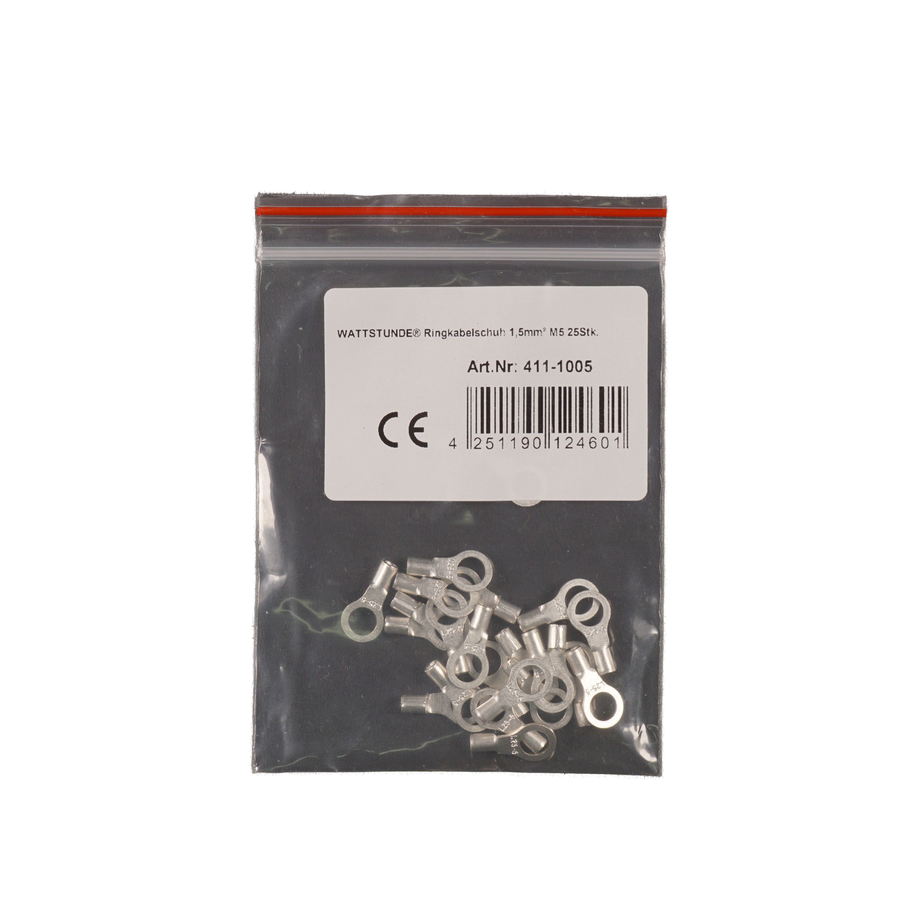 WATTSTUNDE® Ringkabelschuh 1,5 mm² M5 25 Stk.
