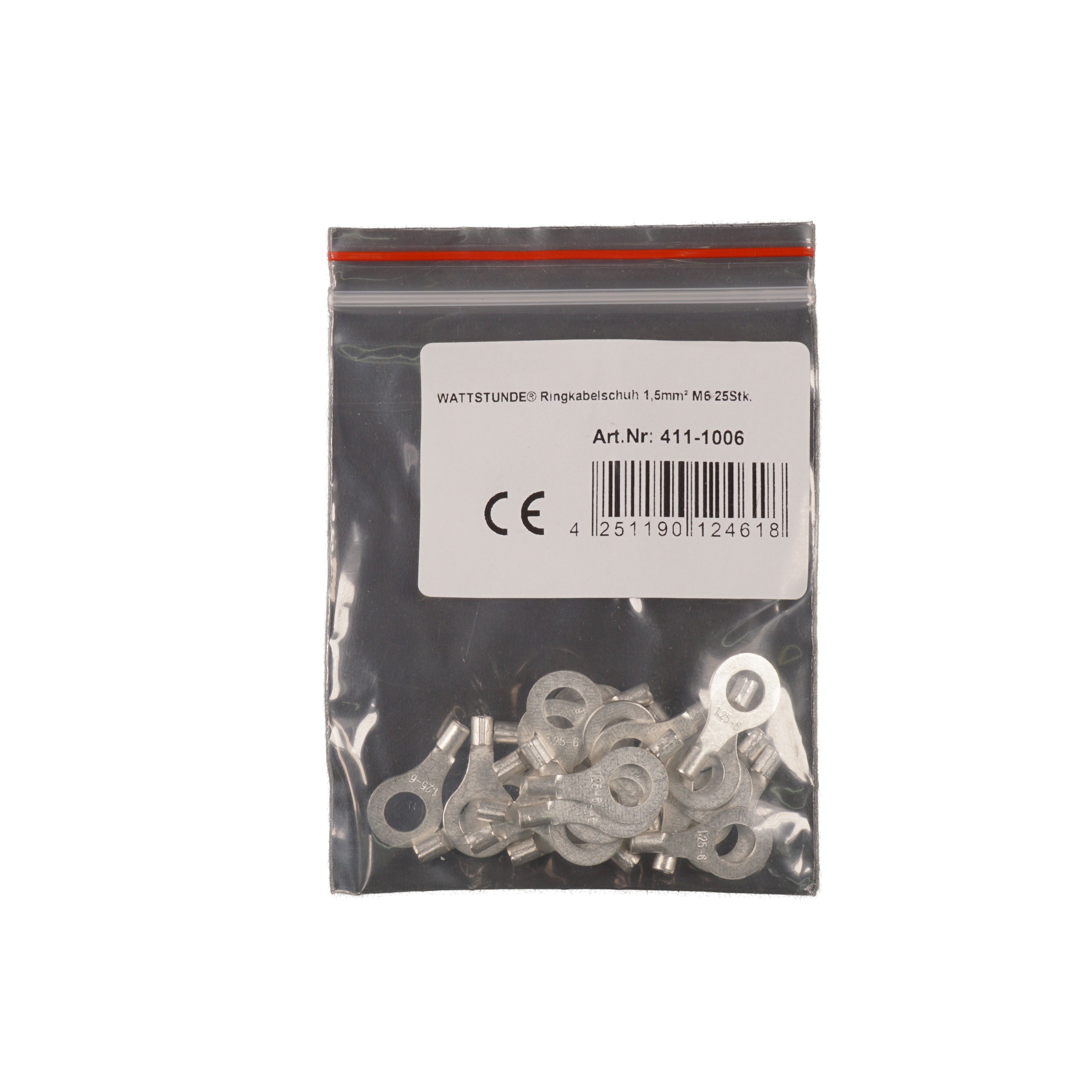 WATTSTUNDE® Ringkabelschuh 1,5 mm² M6 25 Stk.