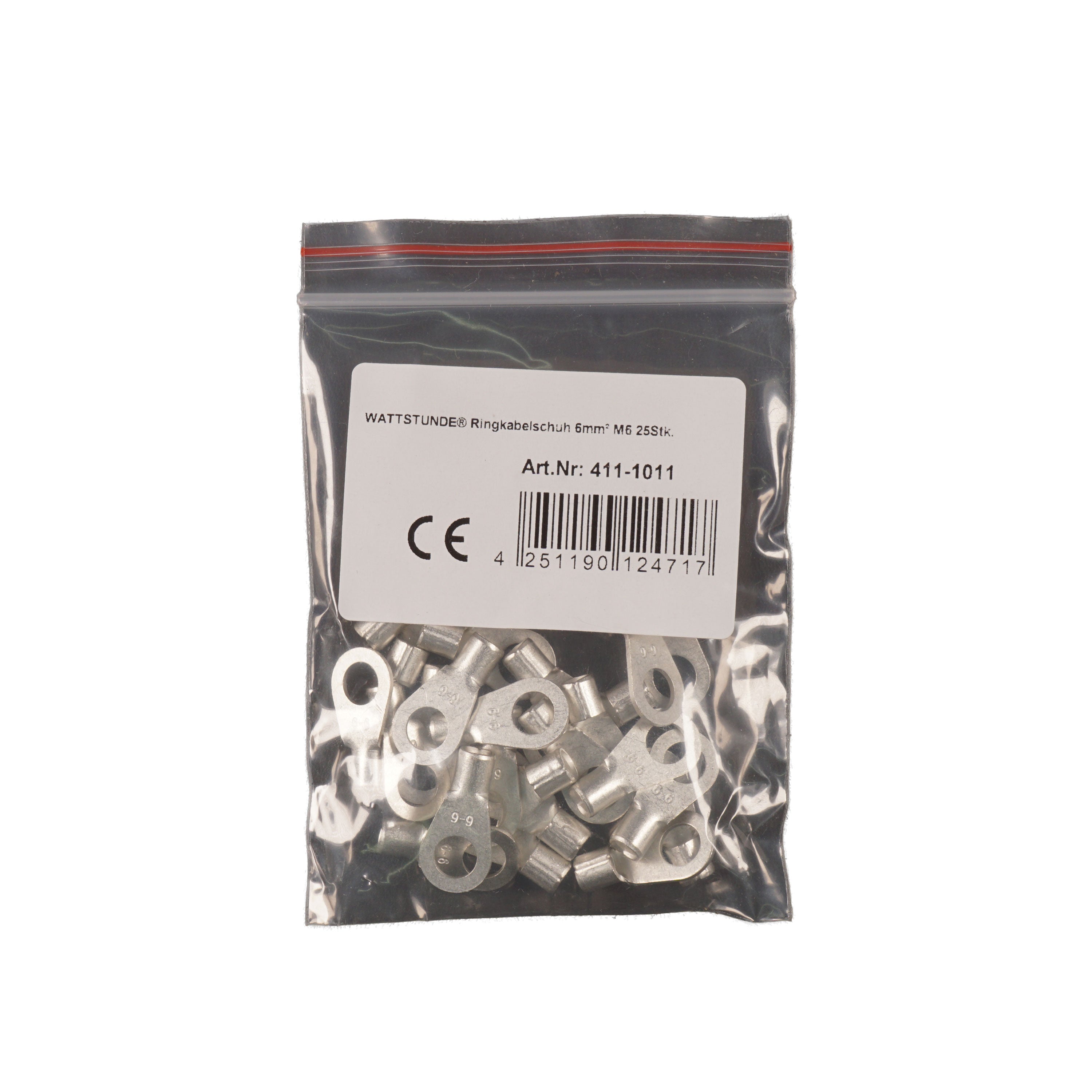 WATTSTUNDE® Ringkabelschuh 6 mm² M6 25 Stk.