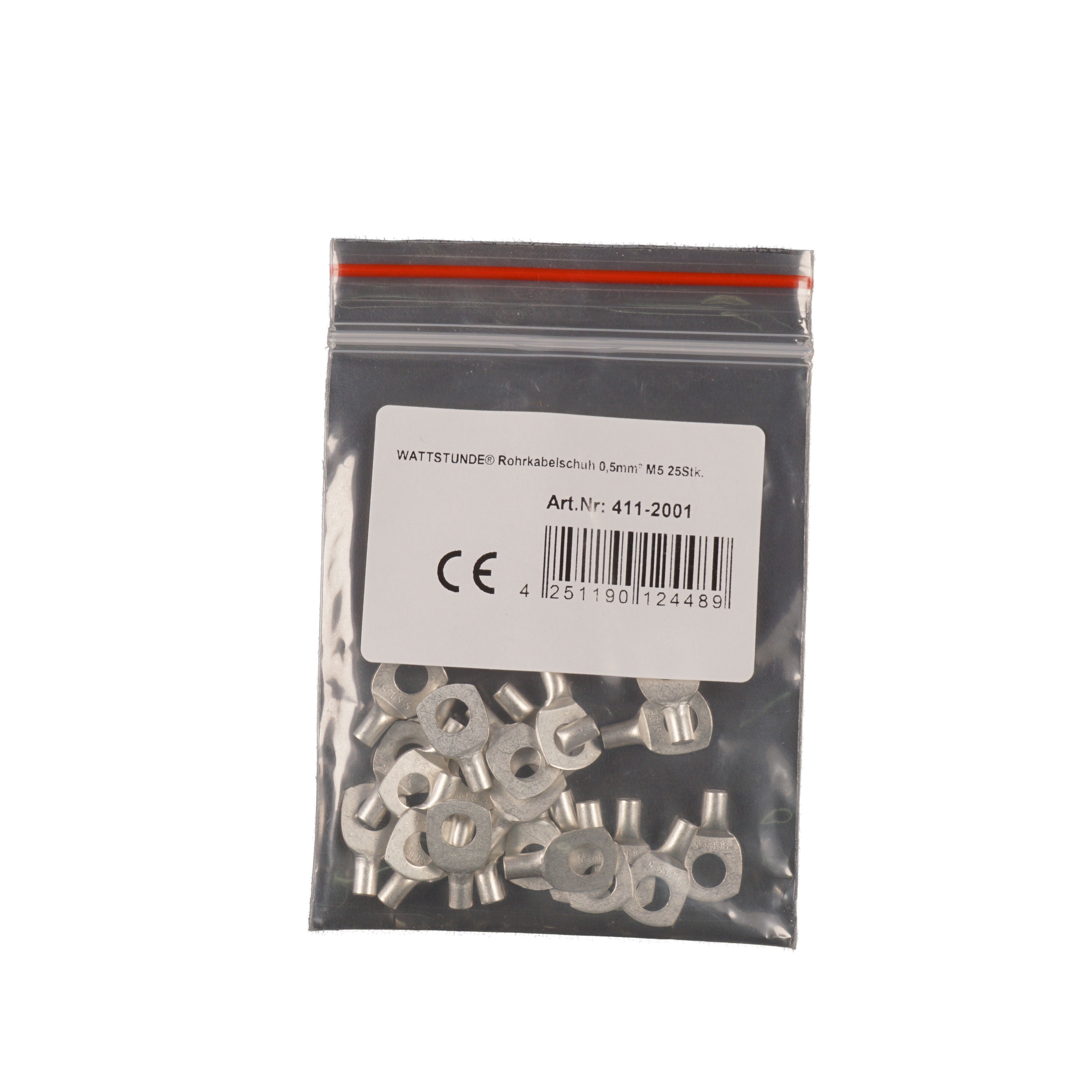 WATTSTUNDE® Rohrkabelschuh 0,5 mm² M5 25 Stk.